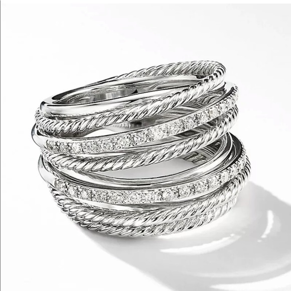 New Elegant 925 Silver Cubic Zirconia Ring - Picture 2 of 3